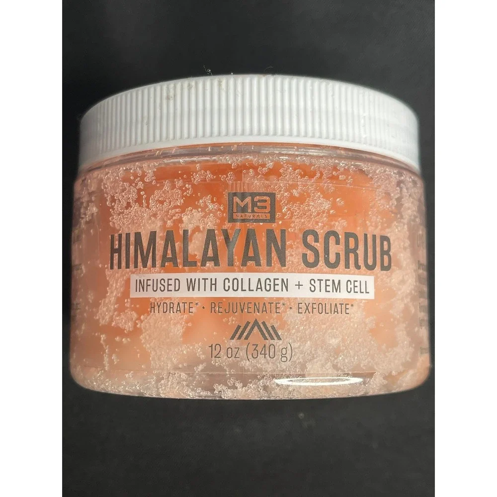 ME Naturals Himalayan Scrub Infused wCollagen Stem Cell Hydrate Rejuvenate 12 oz